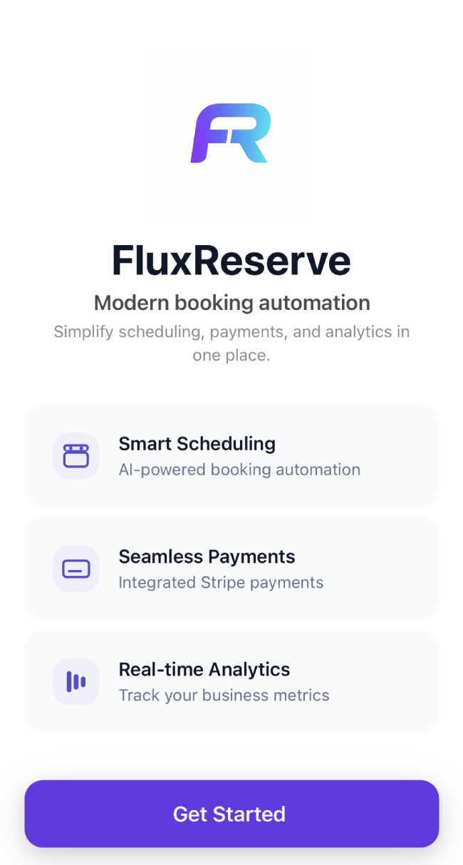 FluxReserveAI App Interface