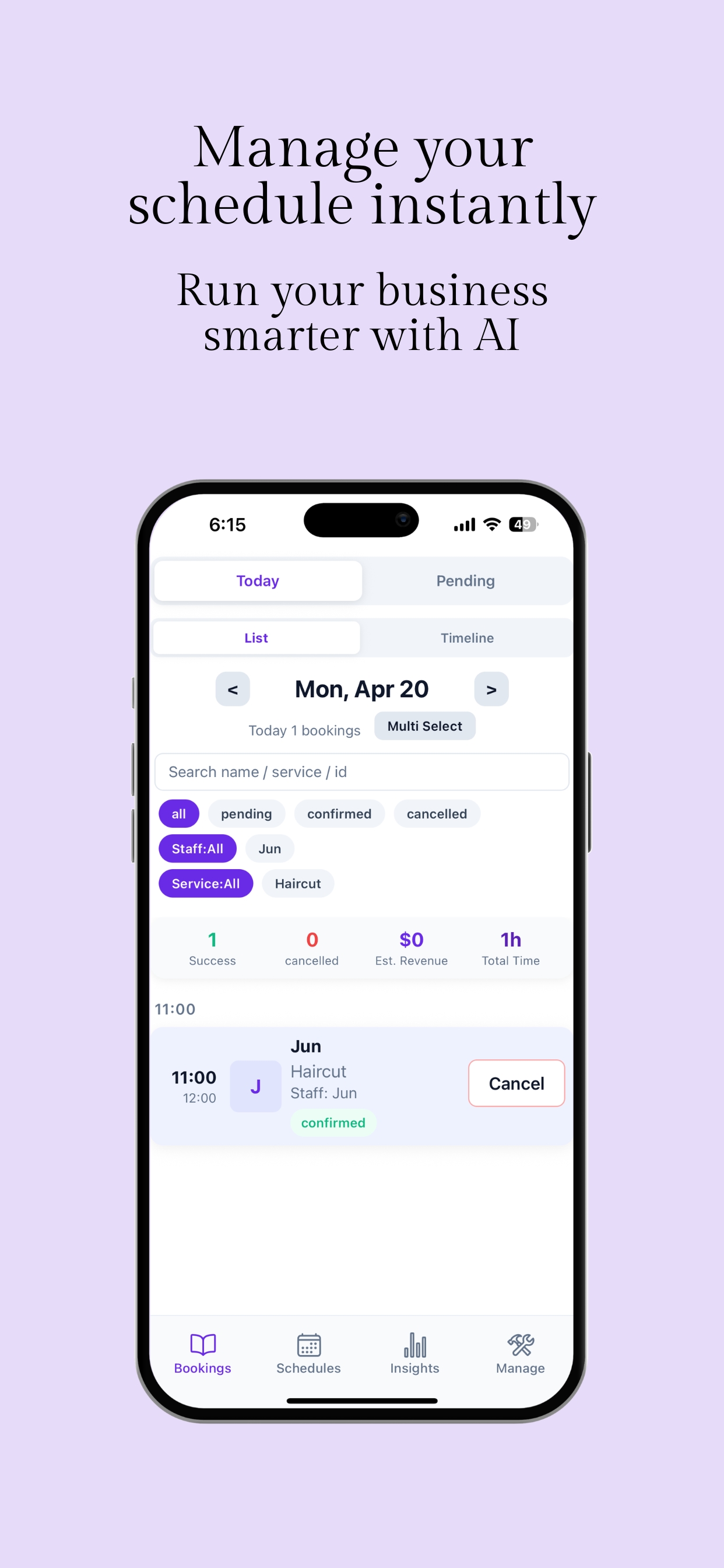 Booking Management